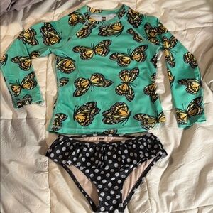 Tea Collection Aqua Butterfly Rashguard Set